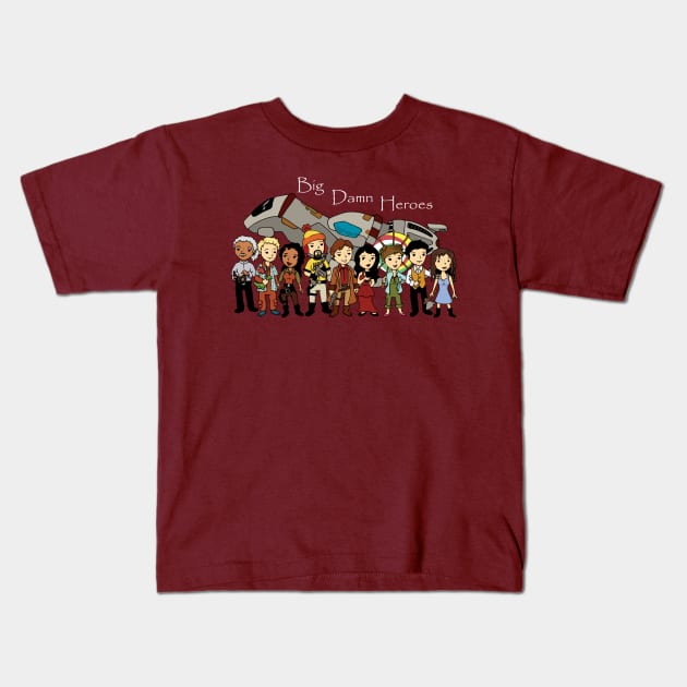 Big Damn Heroes Kids T-Shirt by beckadoodles